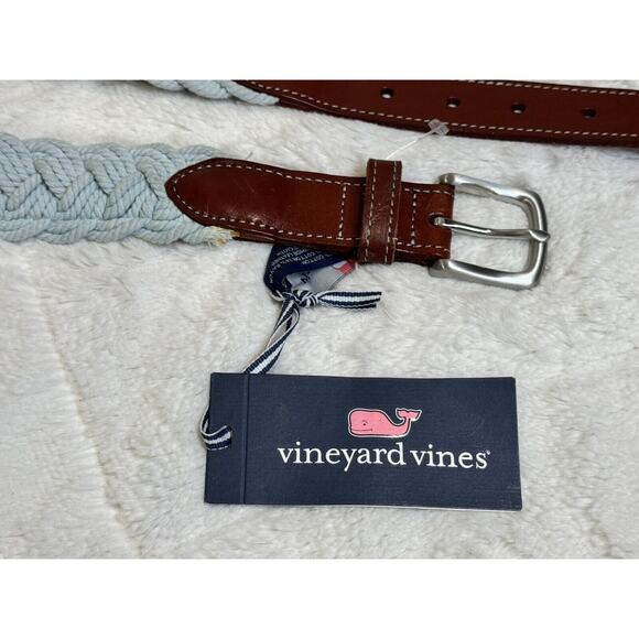 Vineyard Vines distressed braided rope belt in Granite 30 Waist - Picture 2 of 5